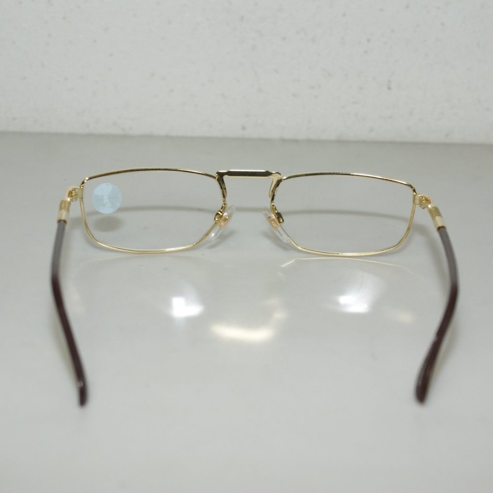 NWT True Vintage 90's Rectangle Metal Half Frame Reading Glasses (Silver/Green) - Picture 4 of 5